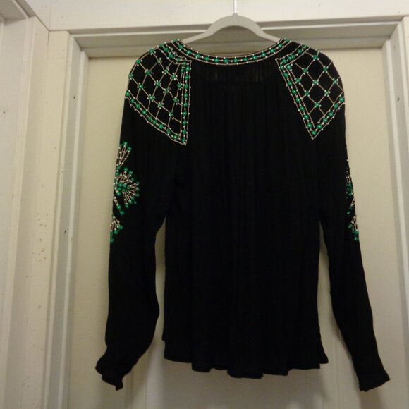 BEADED BOHO FESTIVAL GIRL BLOUSE BY RD KOKO M - Picture 6 of 6